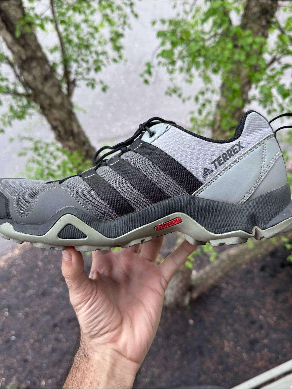Adidas Terrex Traxion Hiking Shoes Gray Black Men’s Size 12 BB1979